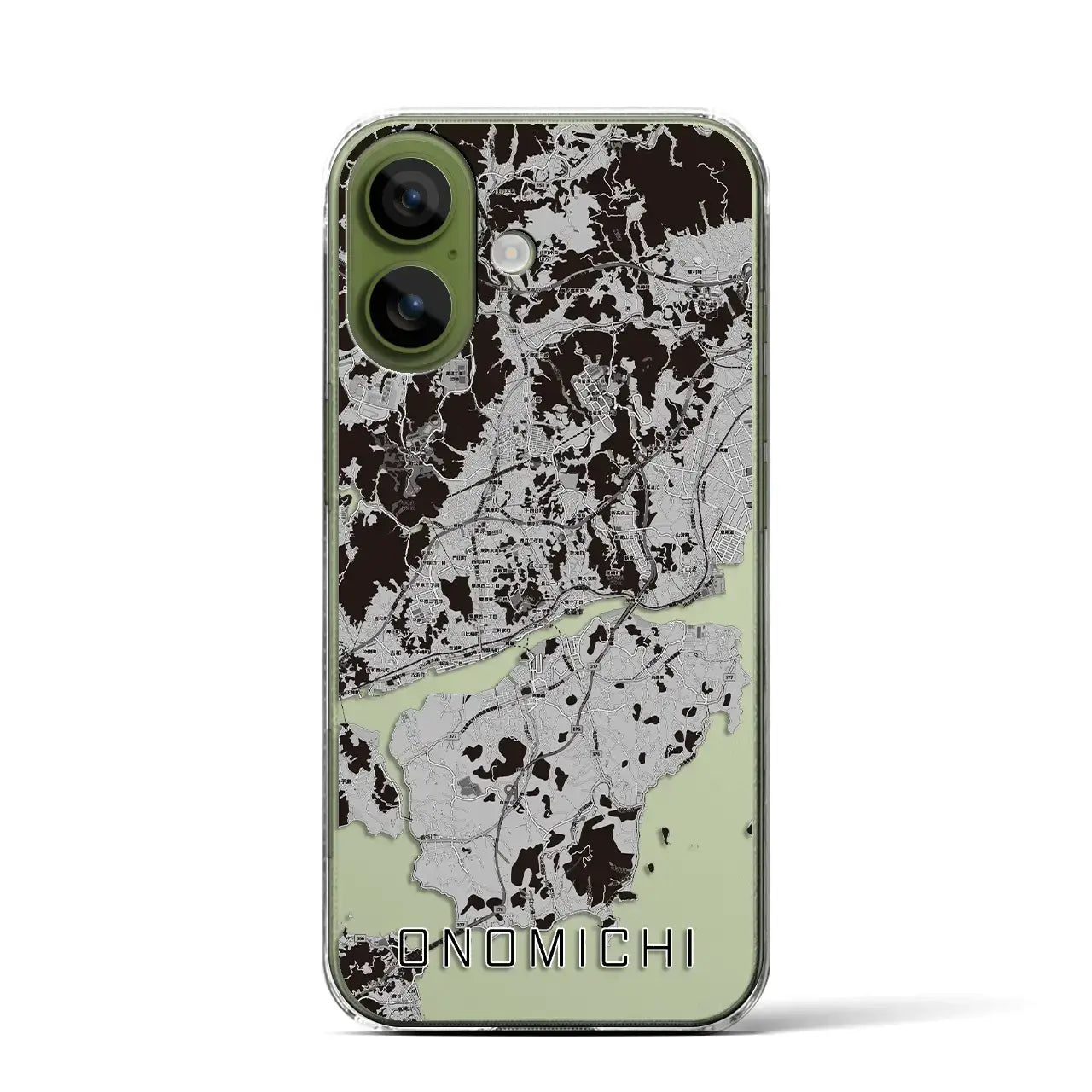 【尾道(広島県)】地図柄iPhoneケース(クリアタイプ)