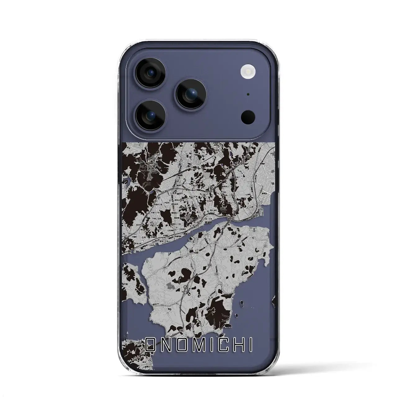 【尾道(広島県)】地図柄iPhoneケース(クリアタイプ)