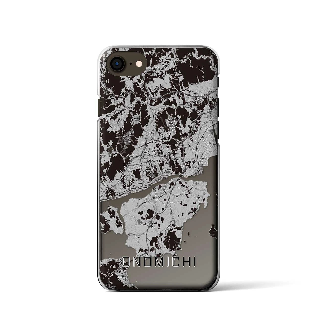 【尾道(広島県)】地図柄iPhoneケース(クリアタイプ)