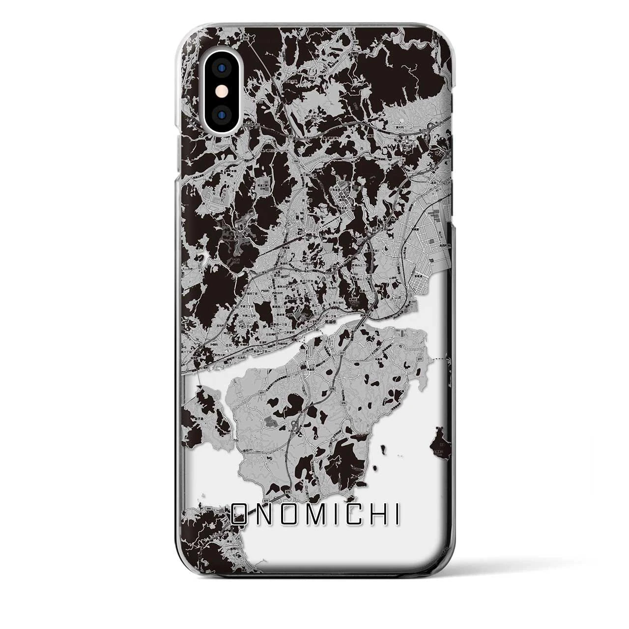 【尾道(広島県)】地図柄iPhoneケース(クリアタイプ)