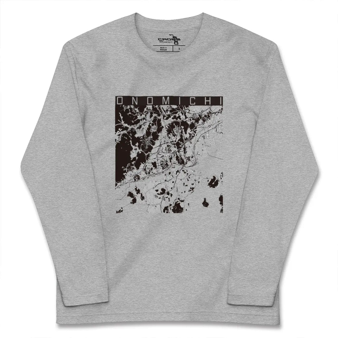 【尾道(広島県)】地図柄ロングスリーブTシャツ