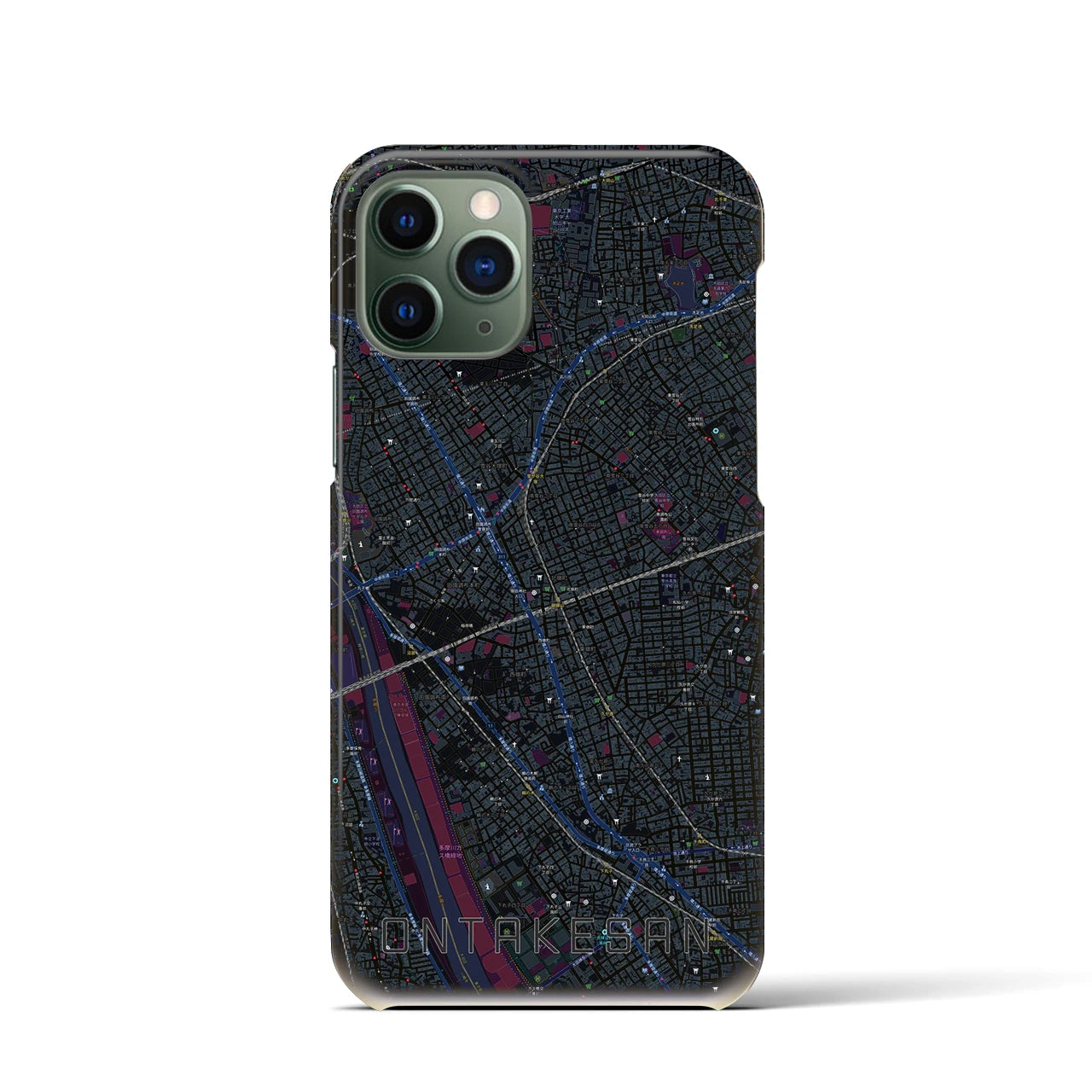 【御嶽山(東京都)】地図柄iPhoneケース(バックカバータイプ)