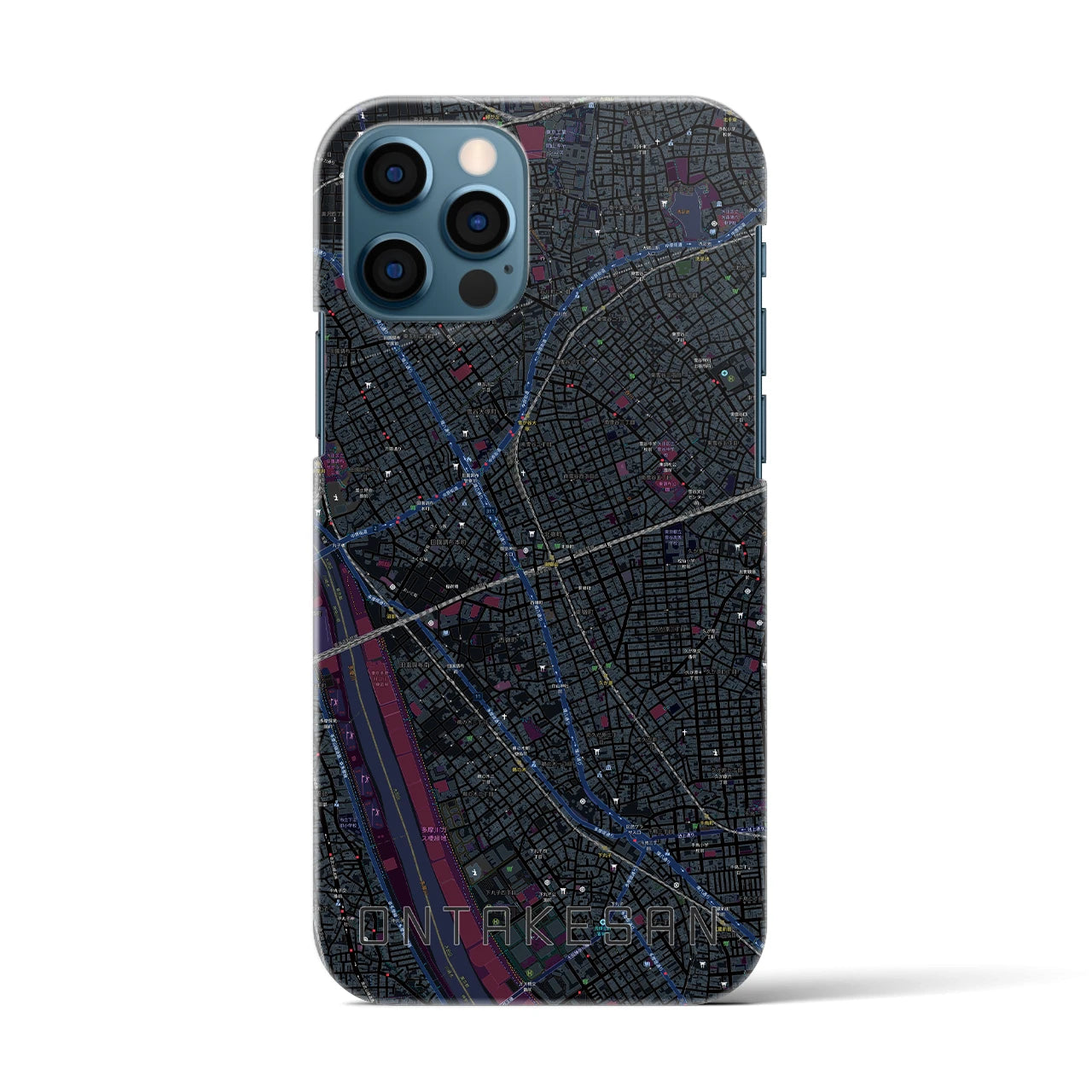 【御嶽山(東京都)】地図柄iPhoneケース(バックカバータイプ)