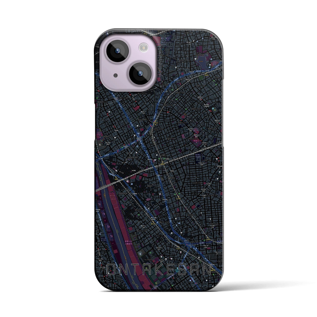 【御嶽山(東京都)】地図柄iPhoneケース(バックカバータイプ)