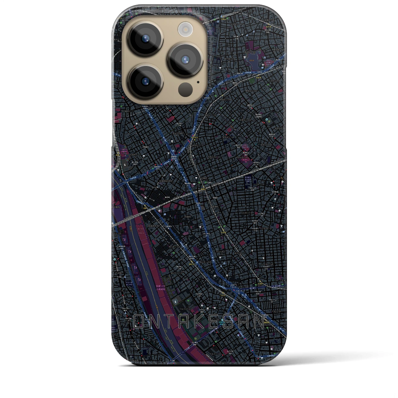 【御嶽山(東京都)】地図柄iPhoneケース(バックカバータイプ)