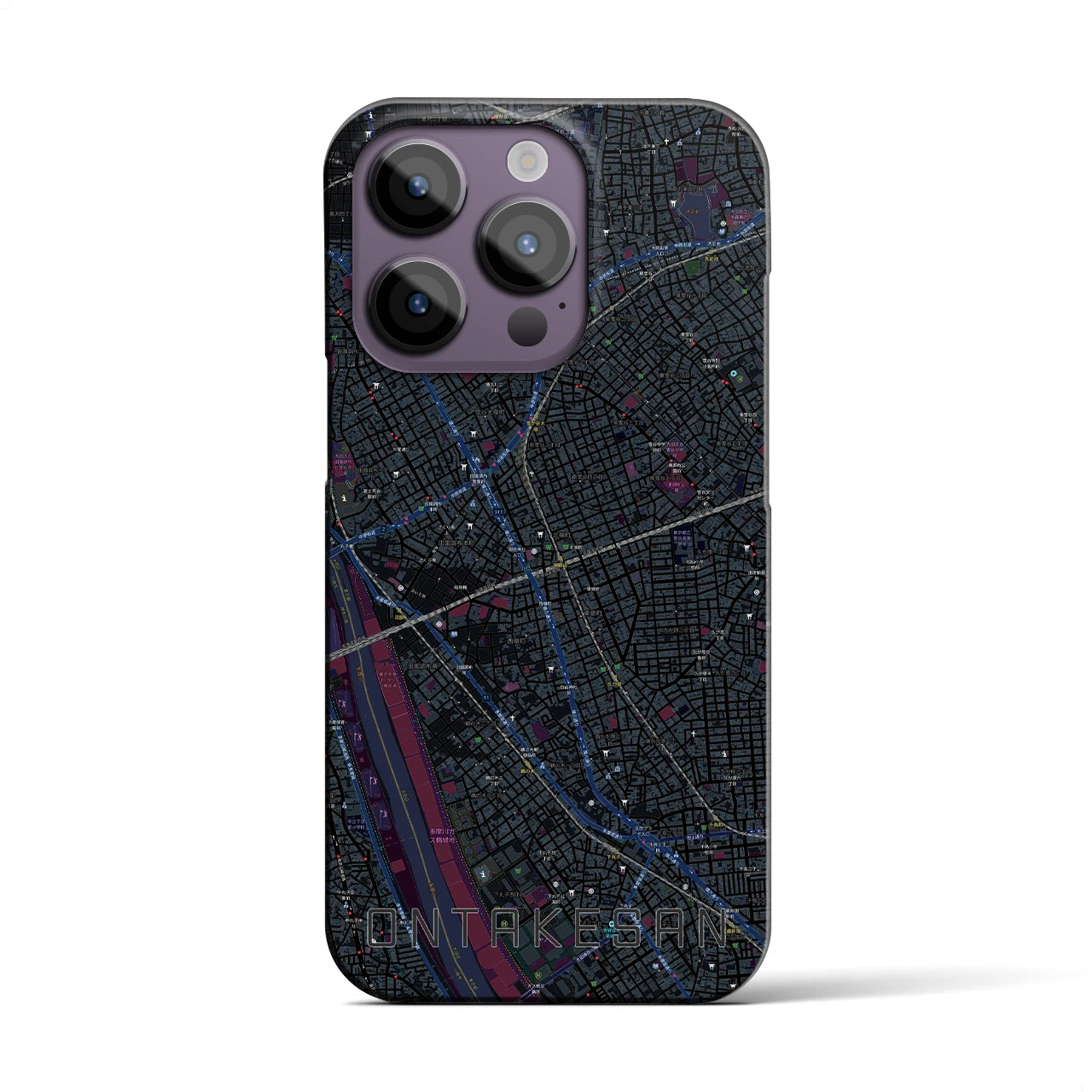 【御嶽山(東京都)】地図柄iPhoneケース(バックカバータイプ)
