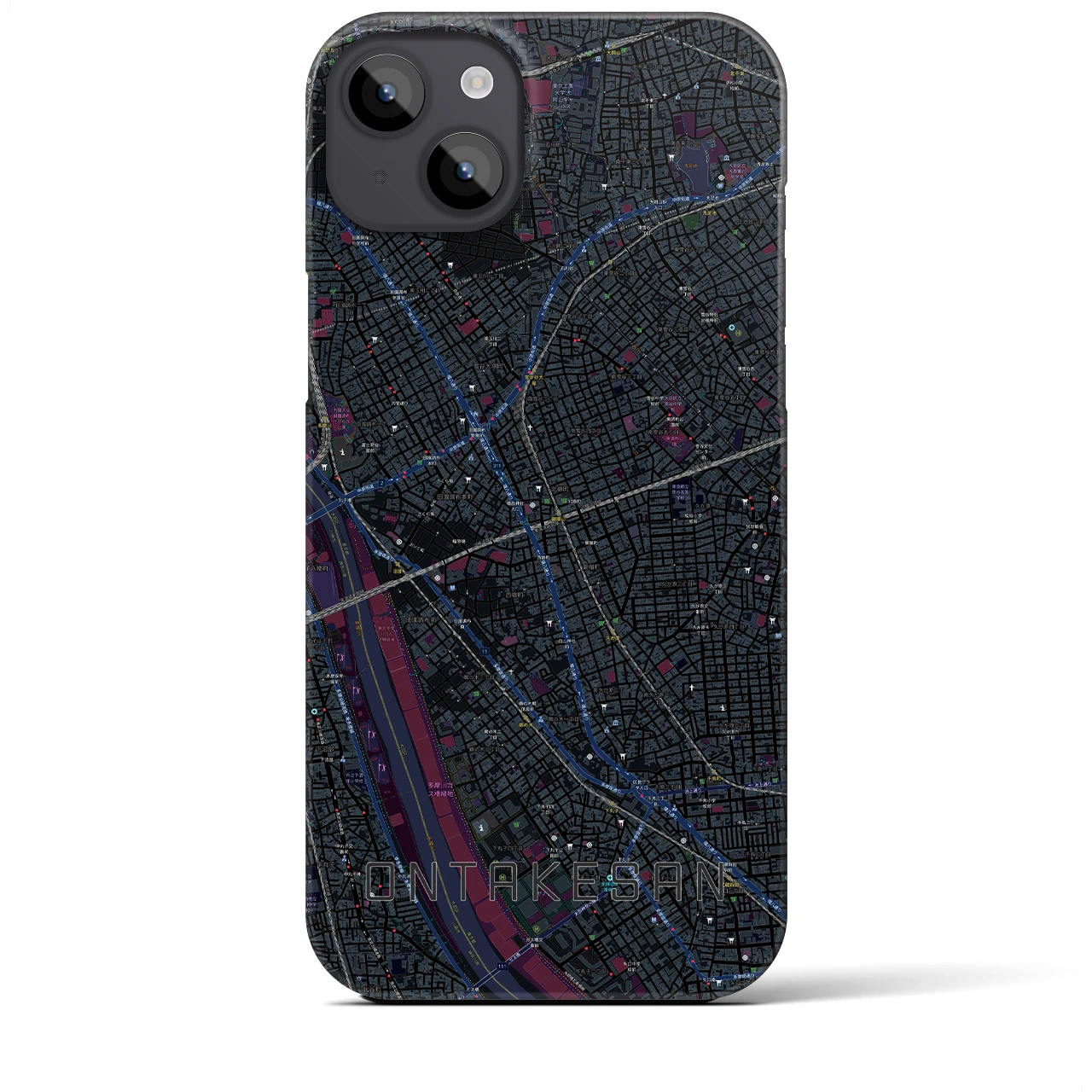 【御嶽山(東京都)】地図柄iPhoneケース(バックカバータイプ)