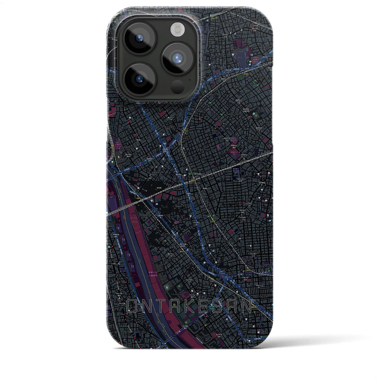 【御嶽山(東京都)】地図柄iPhoneケース(バックカバータイプ)
