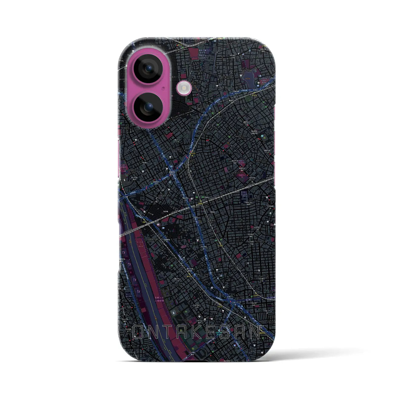 【御嶽山(東京都)】地図柄iPhoneケース(バックカバータイプ)