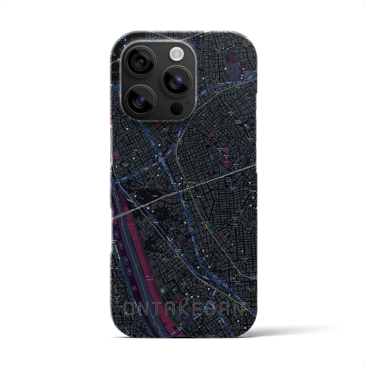 【御嶽山(東京都)】地図柄iPhoneケース(バックカバータイプ)