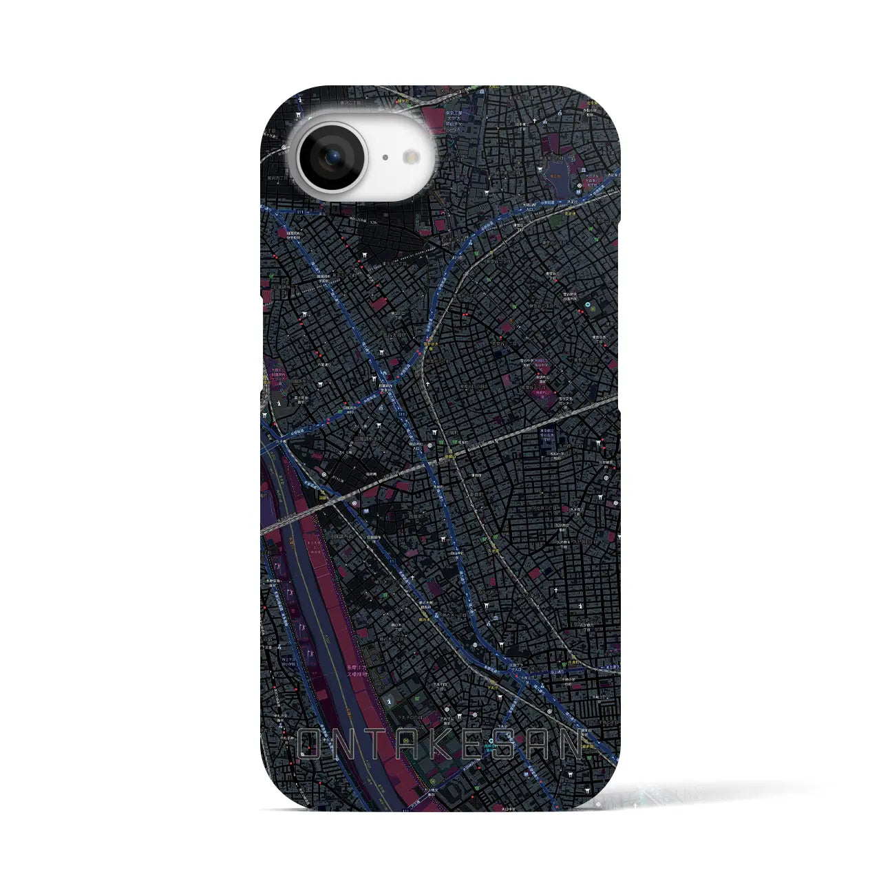 【御嶽山(東京都)】地図柄iPhoneケース(バックカバータイプ)