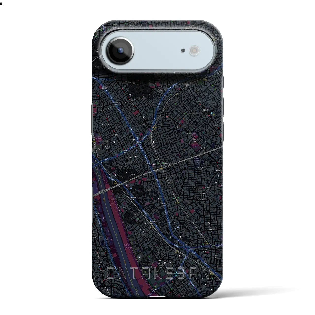 【御嶽山(東京都)】地図柄iPhoneケース(バックカバータイプ)