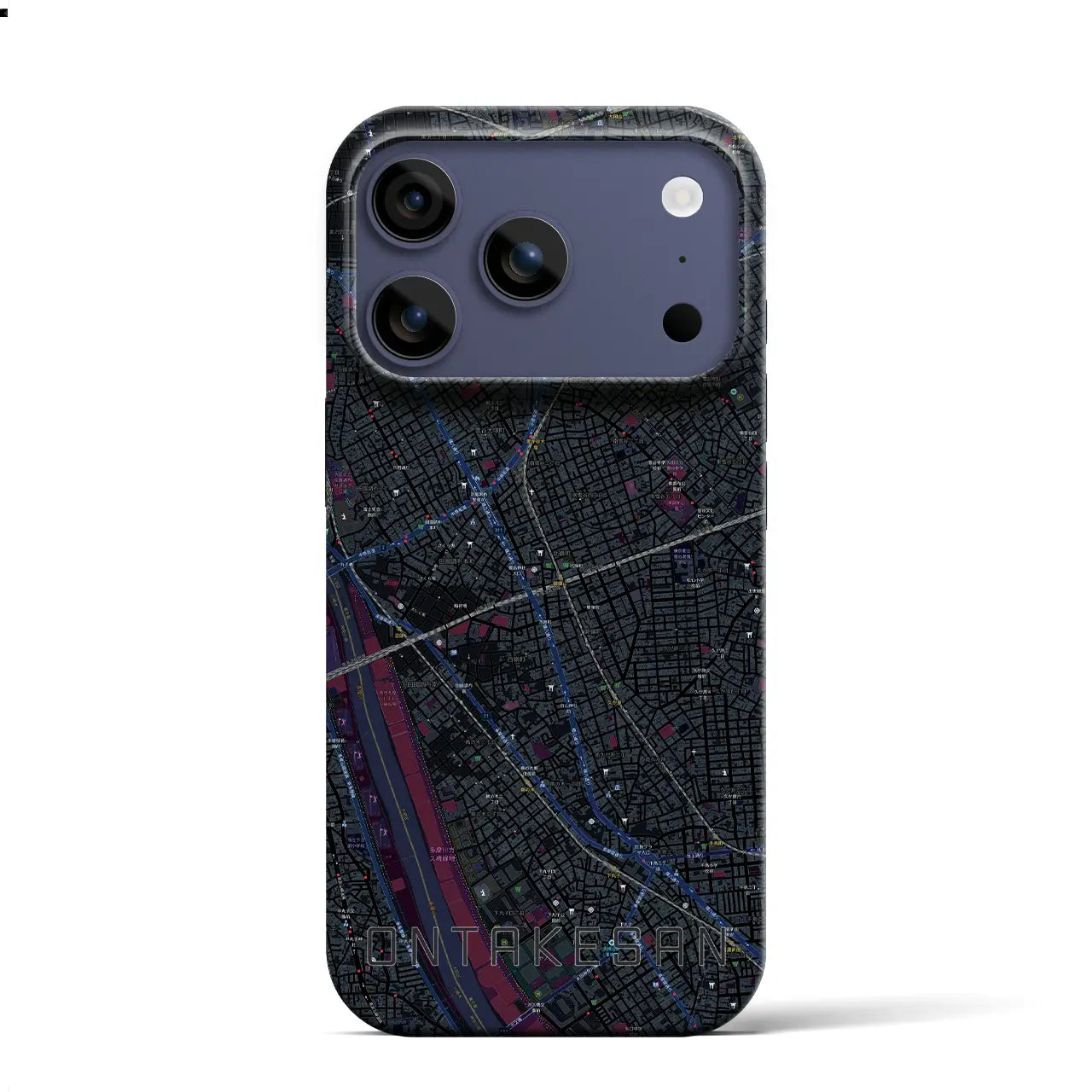 【御嶽山(東京都)】地図柄iPhoneケース(バックカバータイプ)