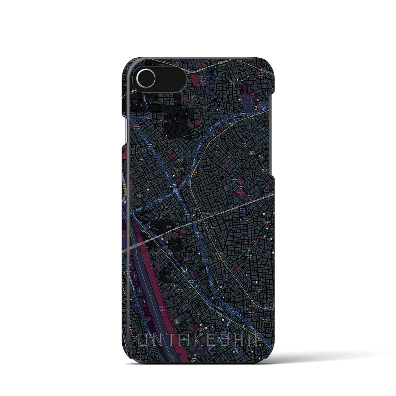 【御嶽山(東京都)】地図柄iPhoneケース(バックカバータイプ)