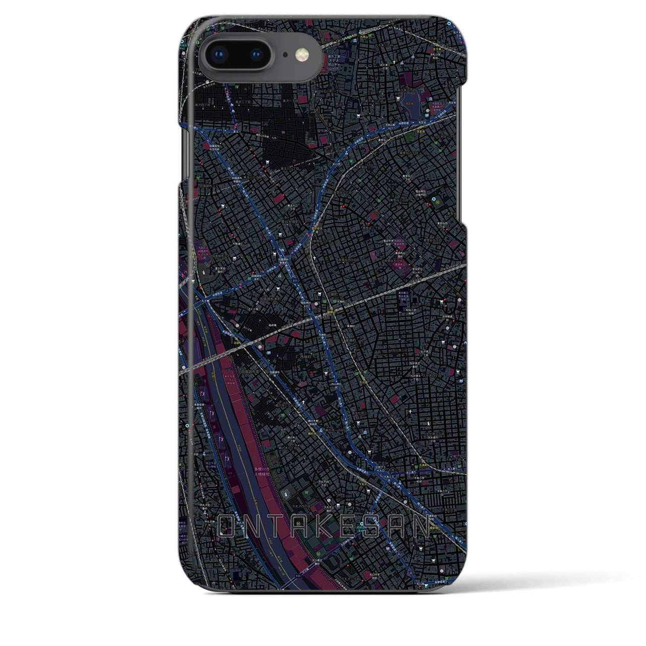 【御嶽山(東京都)】地図柄iPhoneケース(バックカバータイプ)