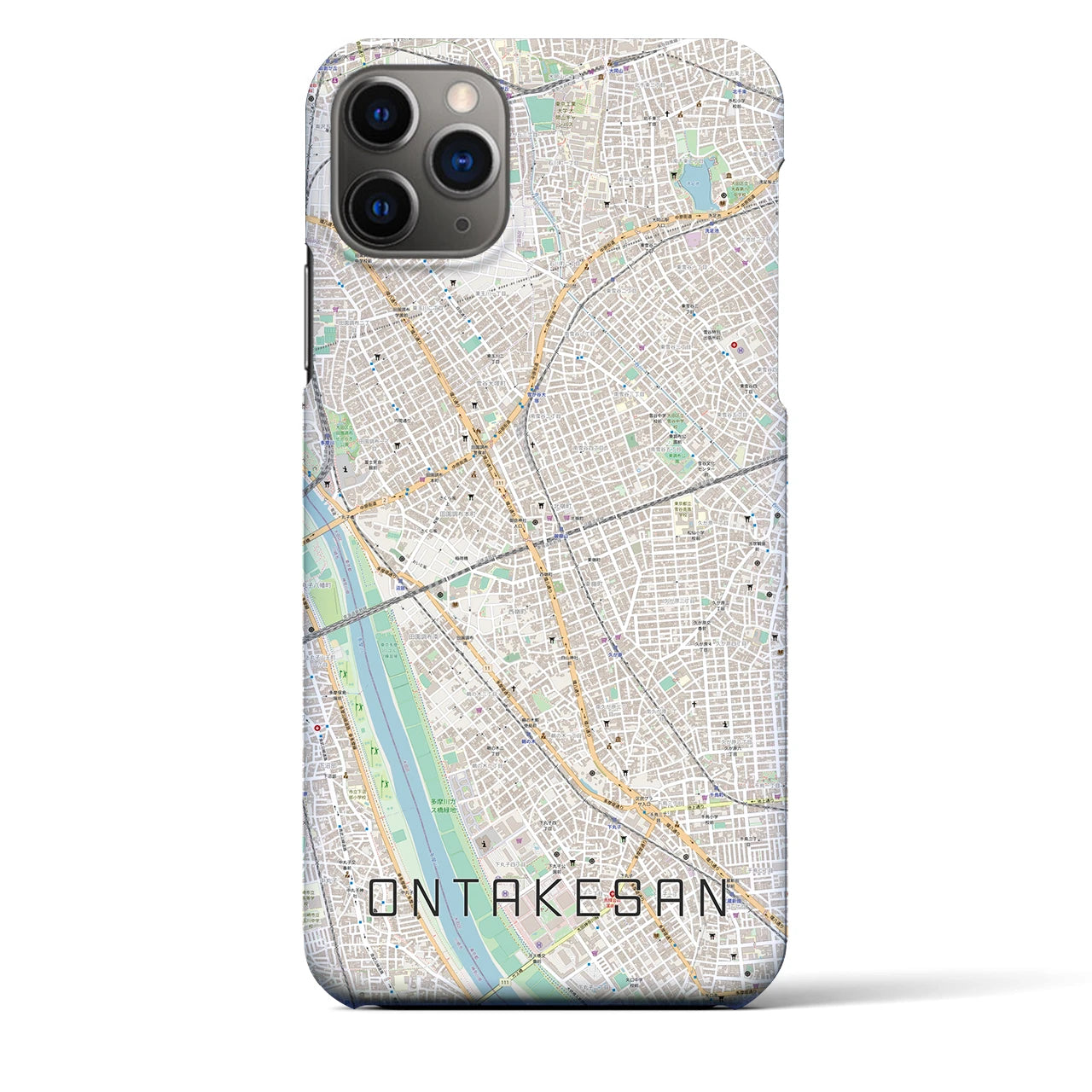 【御嶽山(東京都)】地図柄iPhoneケース(バックカバータイプ)