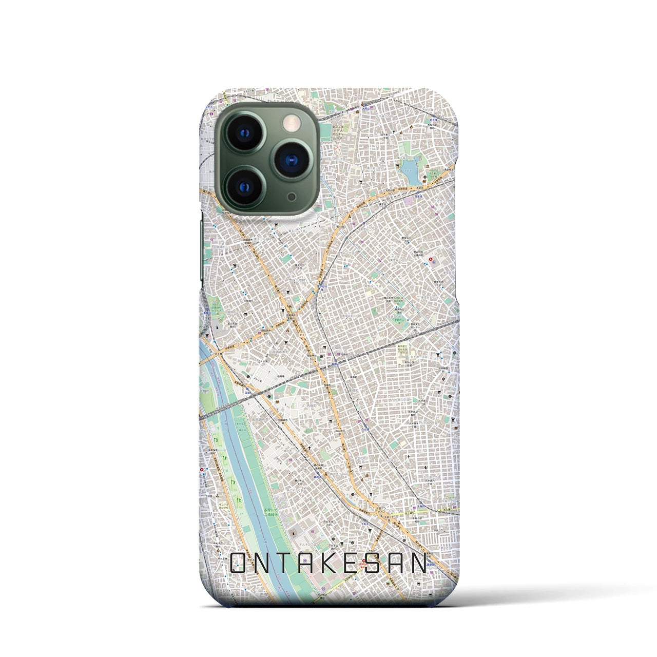 【御嶽山(東京都)】地図柄iPhoneケース(バックカバータイプ)