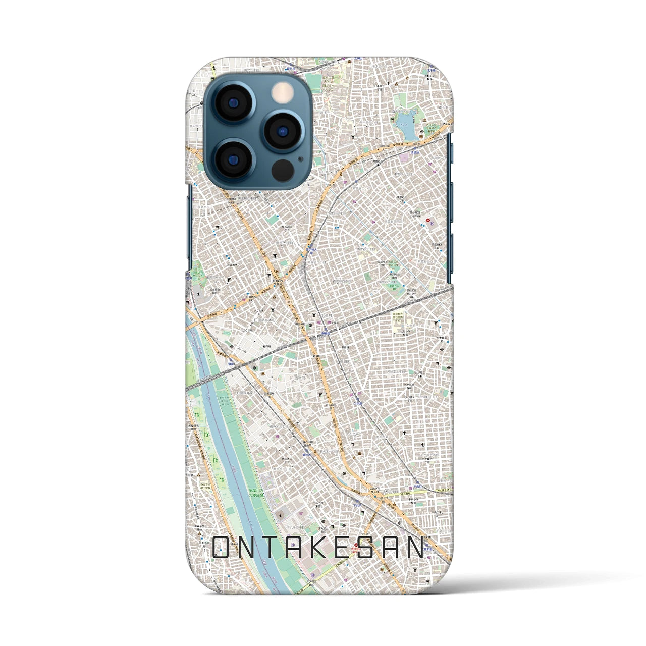 【御嶽山(東京都)】地図柄iPhoneケース(バックカバータイプ)