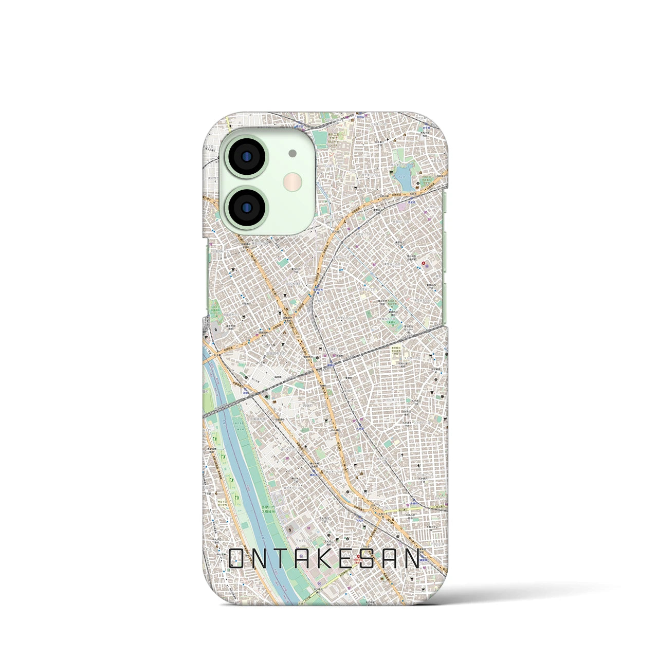 【御嶽山(東京都)】地図柄iPhoneケース(バックカバータイプ)