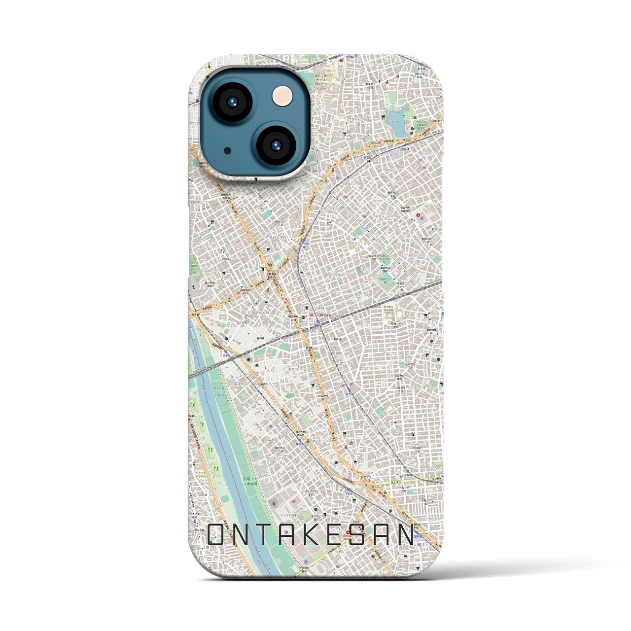 【御嶽山(東京都)】地図柄iPhoneケース(バックカバータイプ)