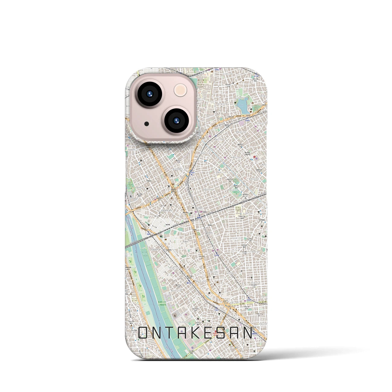 【御嶽山(東京都)】地図柄iPhoneケース(バックカバータイプ)