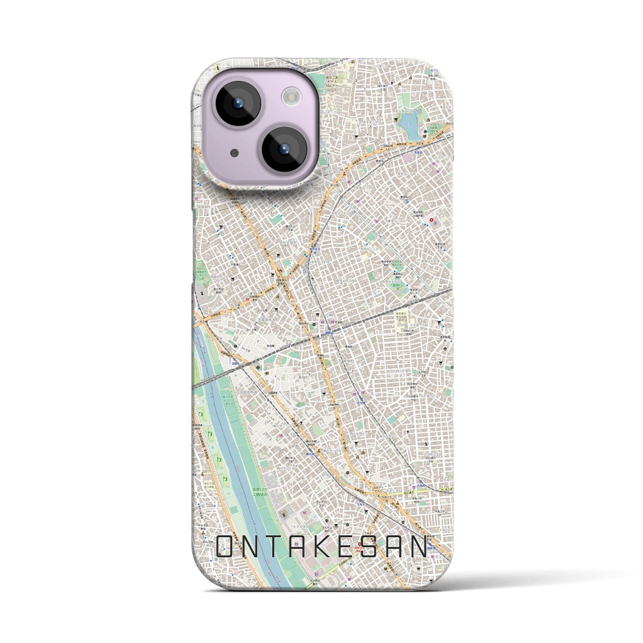 【御嶽山(東京都)】地図柄iPhoneケース(バックカバータイプ)