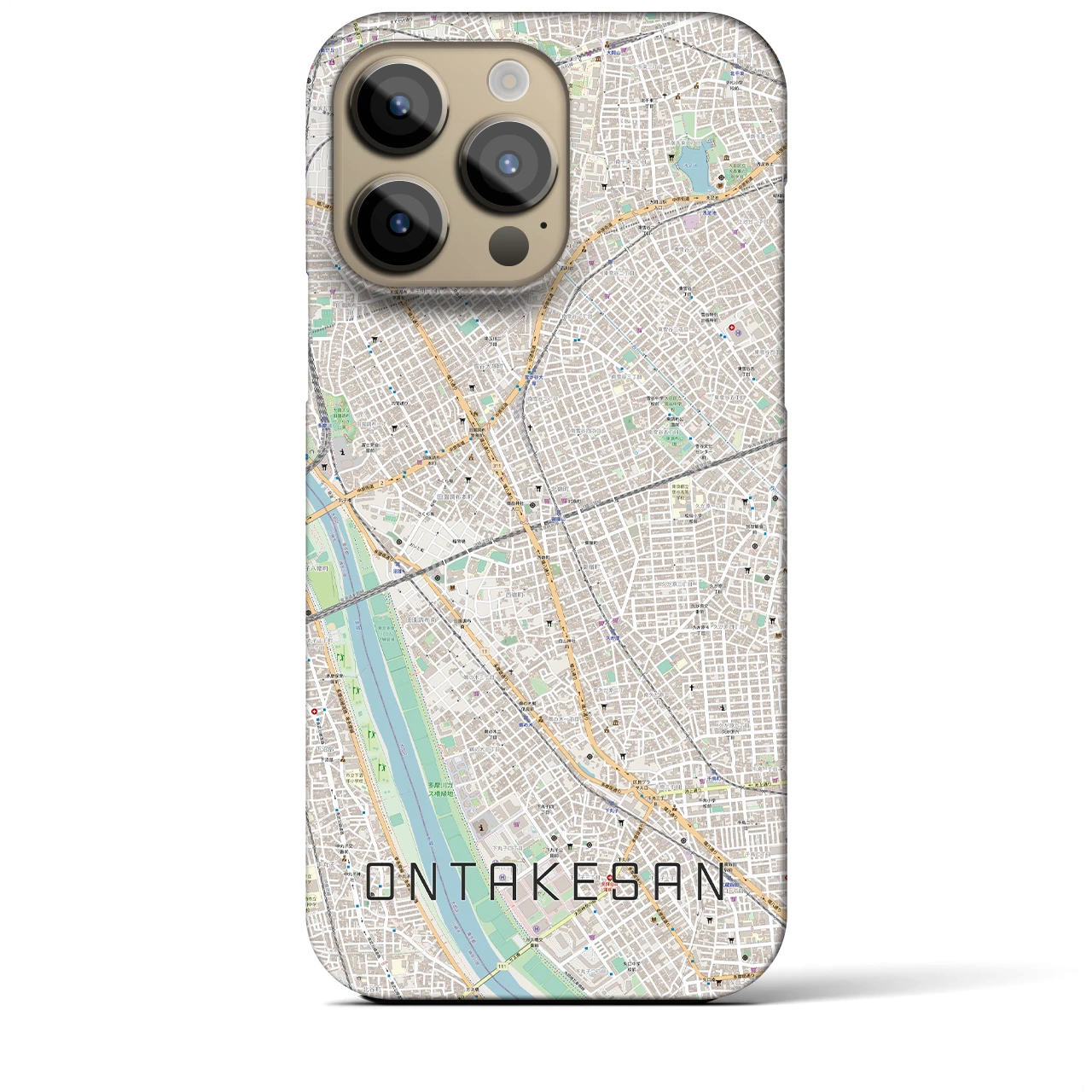 【御嶽山(東京都)】地図柄iPhoneケース(バックカバータイプ)