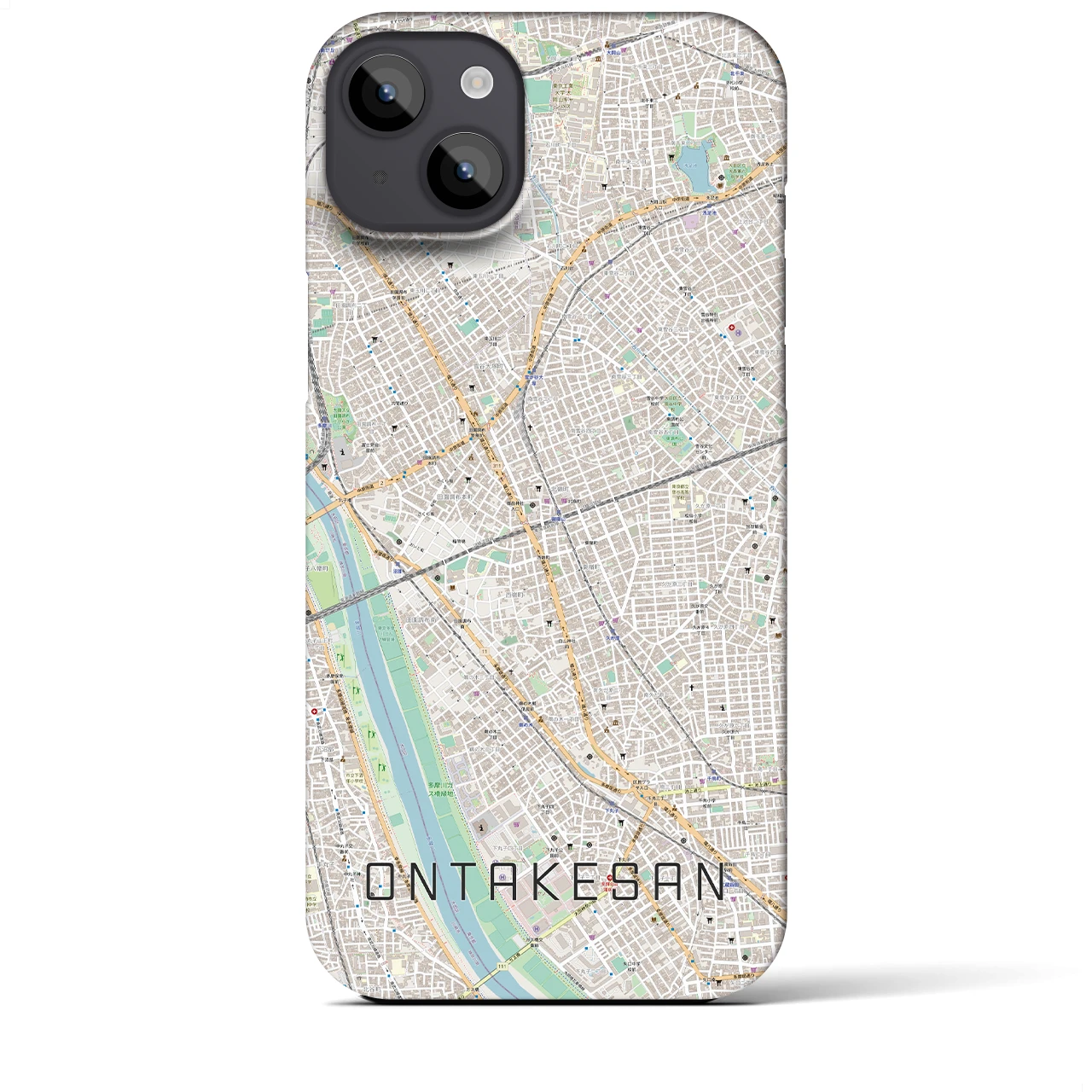 【御嶽山(東京都)】地図柄iPhoneケース(バックカバータイプ)