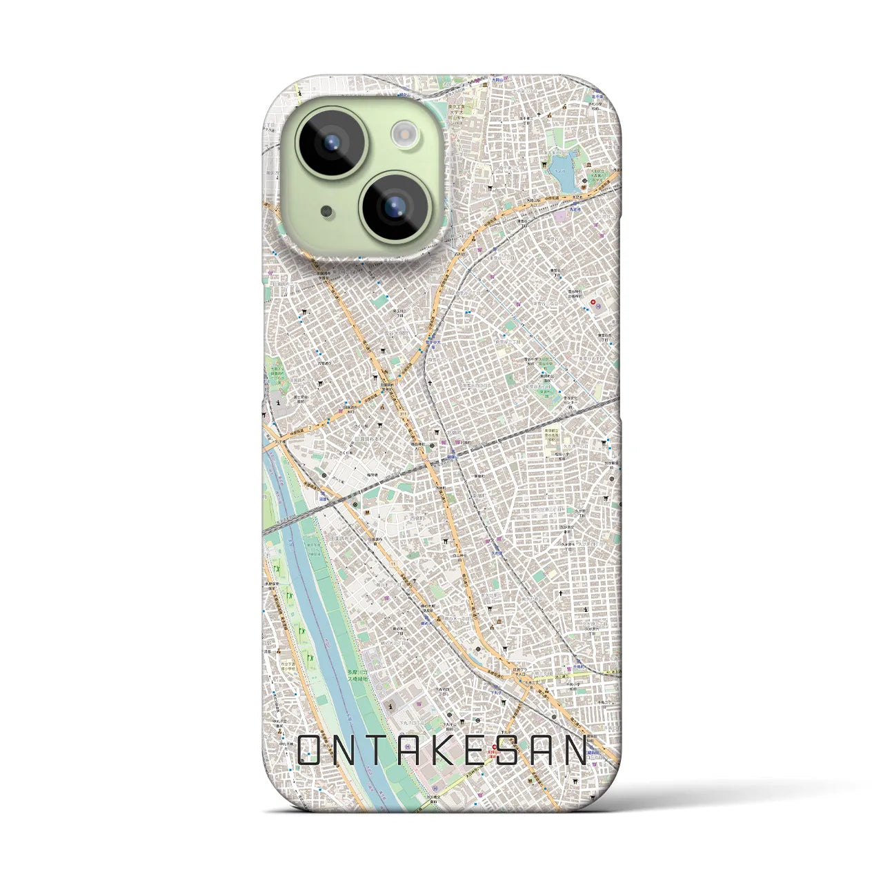 【御嶽山(東京都)】地図柄iPhoneケース(バックカバータイプ)