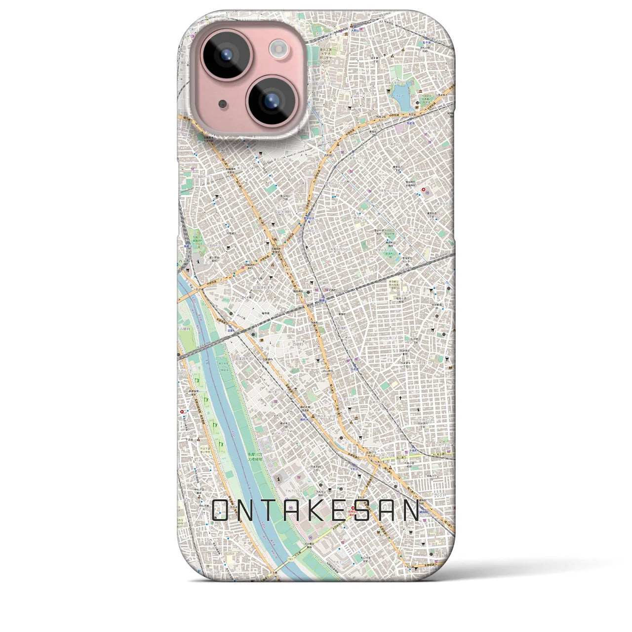 【御嶽山(東京都)】地図柄iPhoneケース(バックカバータイプ)