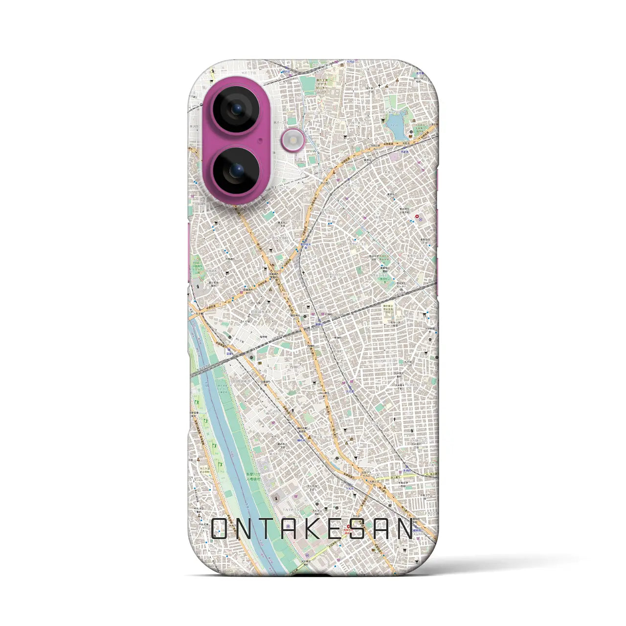 【御嶽山(東京都)】地図柄iPhoneケース(バックカバータイプ)