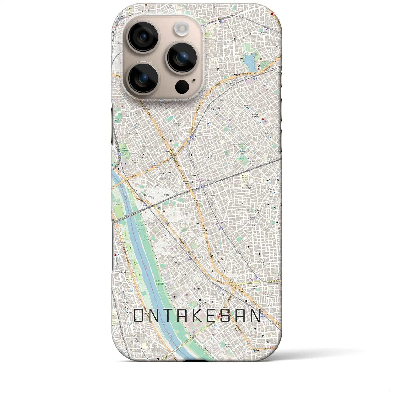【御嶽山(東京都)】地図柄iPhoneケース(バックカバータイプ)