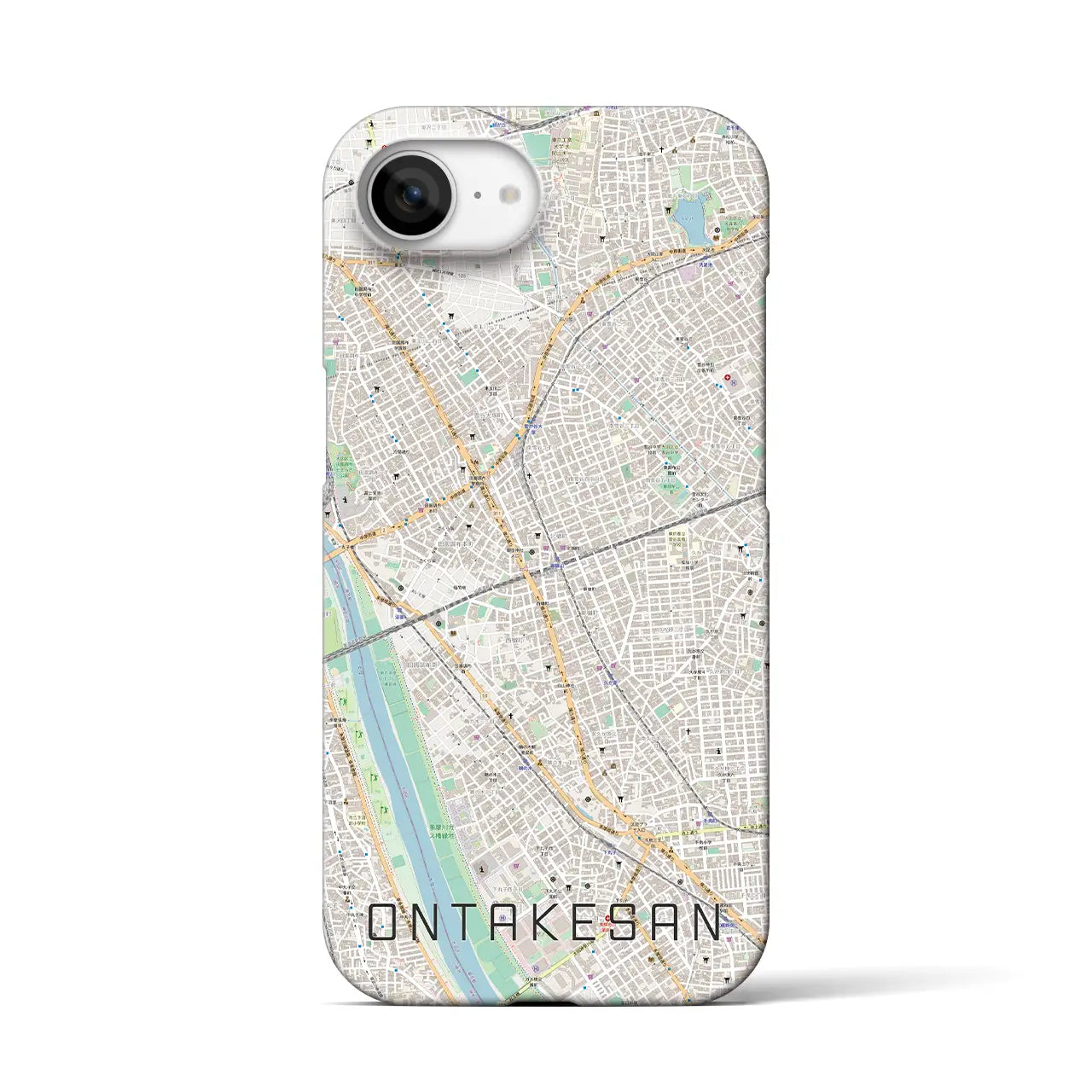 【御嶽山(東京都)】地図柄iPhoneケース(バックカバータイプ)
