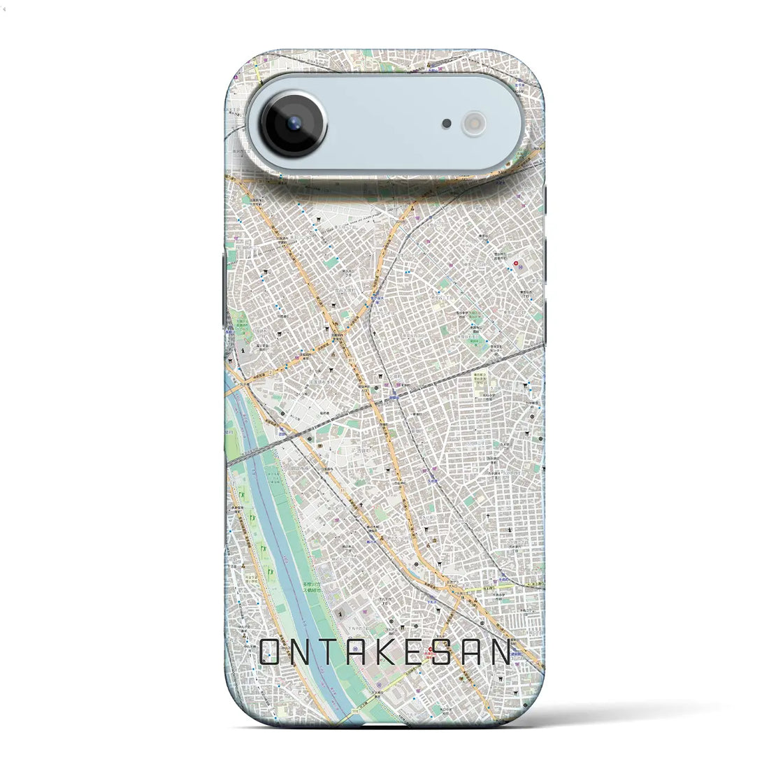 【御嶽山(東京都)】地図柄iPhoneケース(バックカバータイプ)ナチュラル・iPhone 17 Pro Max 用