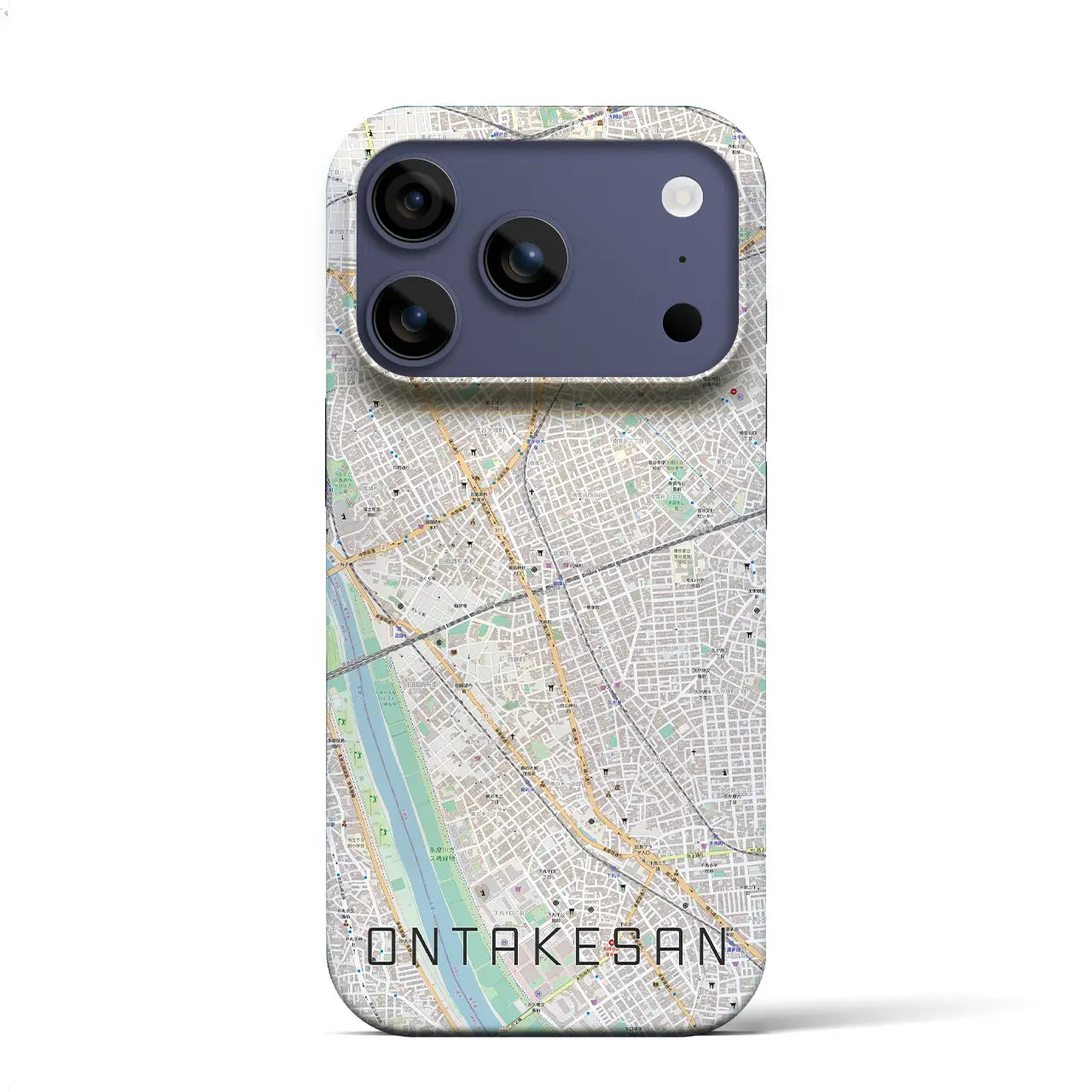 【御嶽山(東京都)】地図柄iPhoneケース(バックカバータイプ)