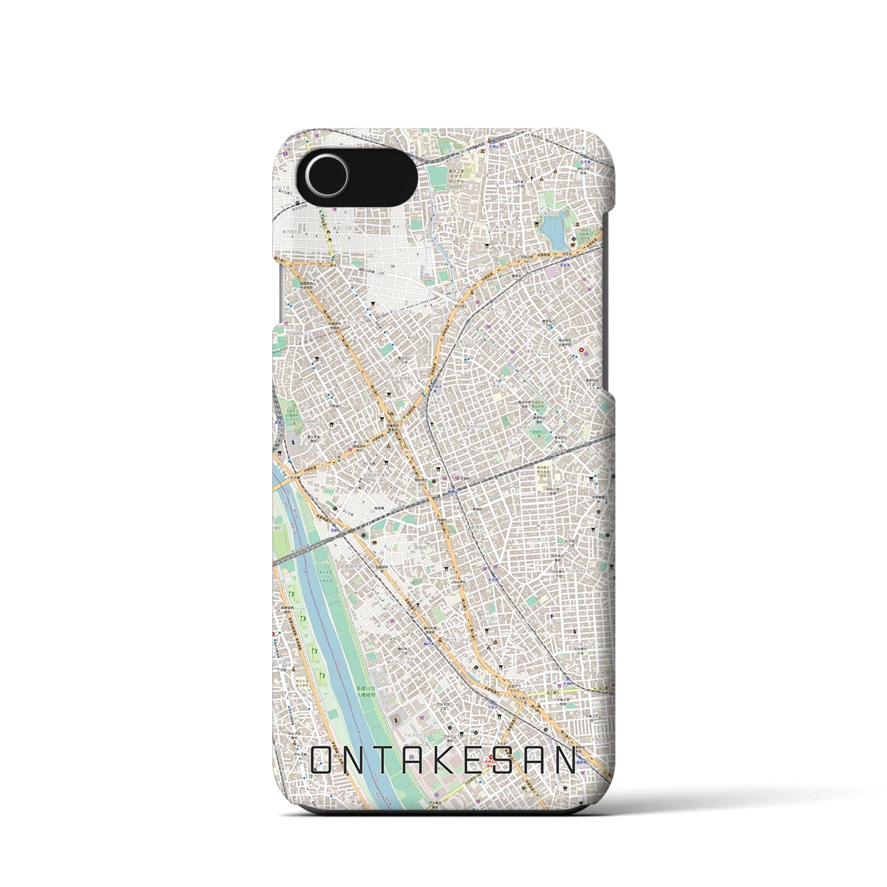 【御嶽山(東京都)】地図柄iPhoneケース(バックカバータイプ)