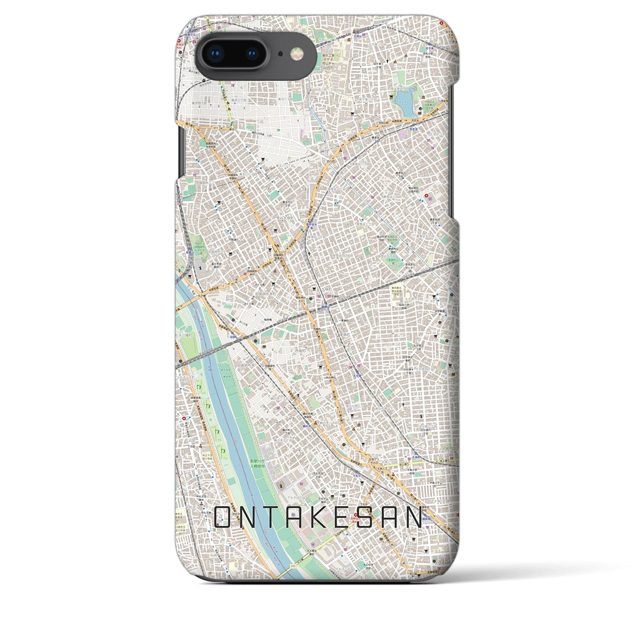 【御嶽山(東京都)】地図柄iPhoneケース(バックカバータイプ)