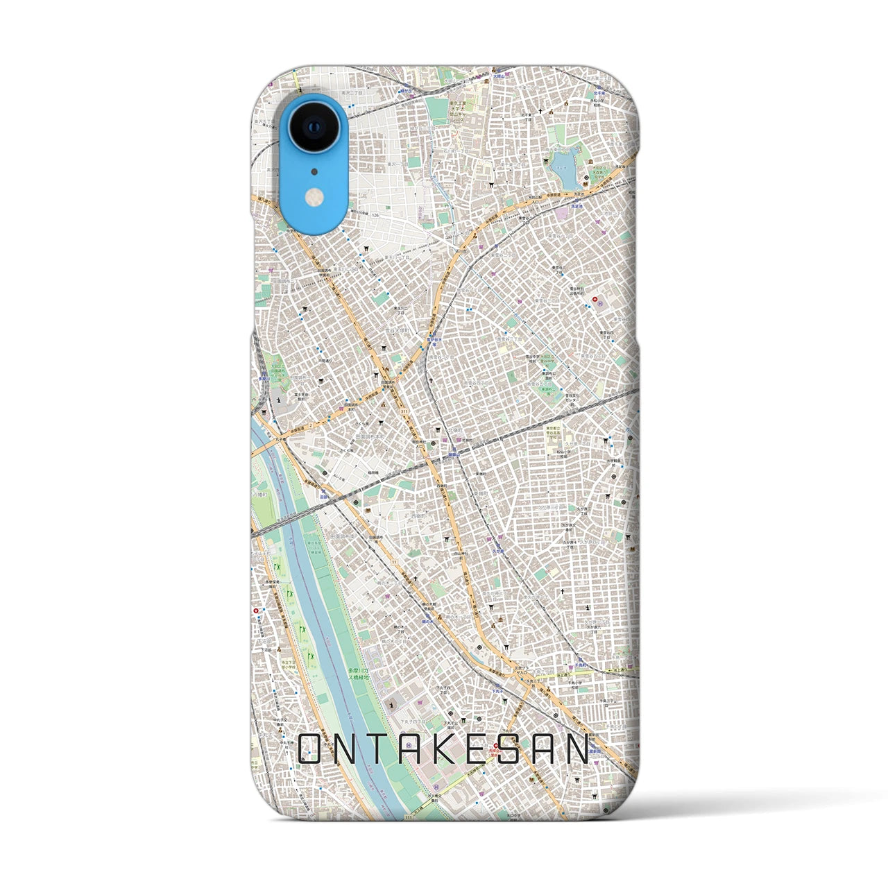 【御嶽山(東京都)】地図柄iPhoneケース(バックカバータイプ)