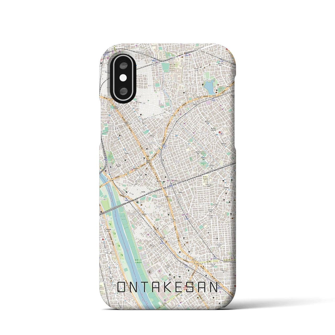 【御嶽山(東京都)】地図柄iPhoneケース(バックカバータイプ)