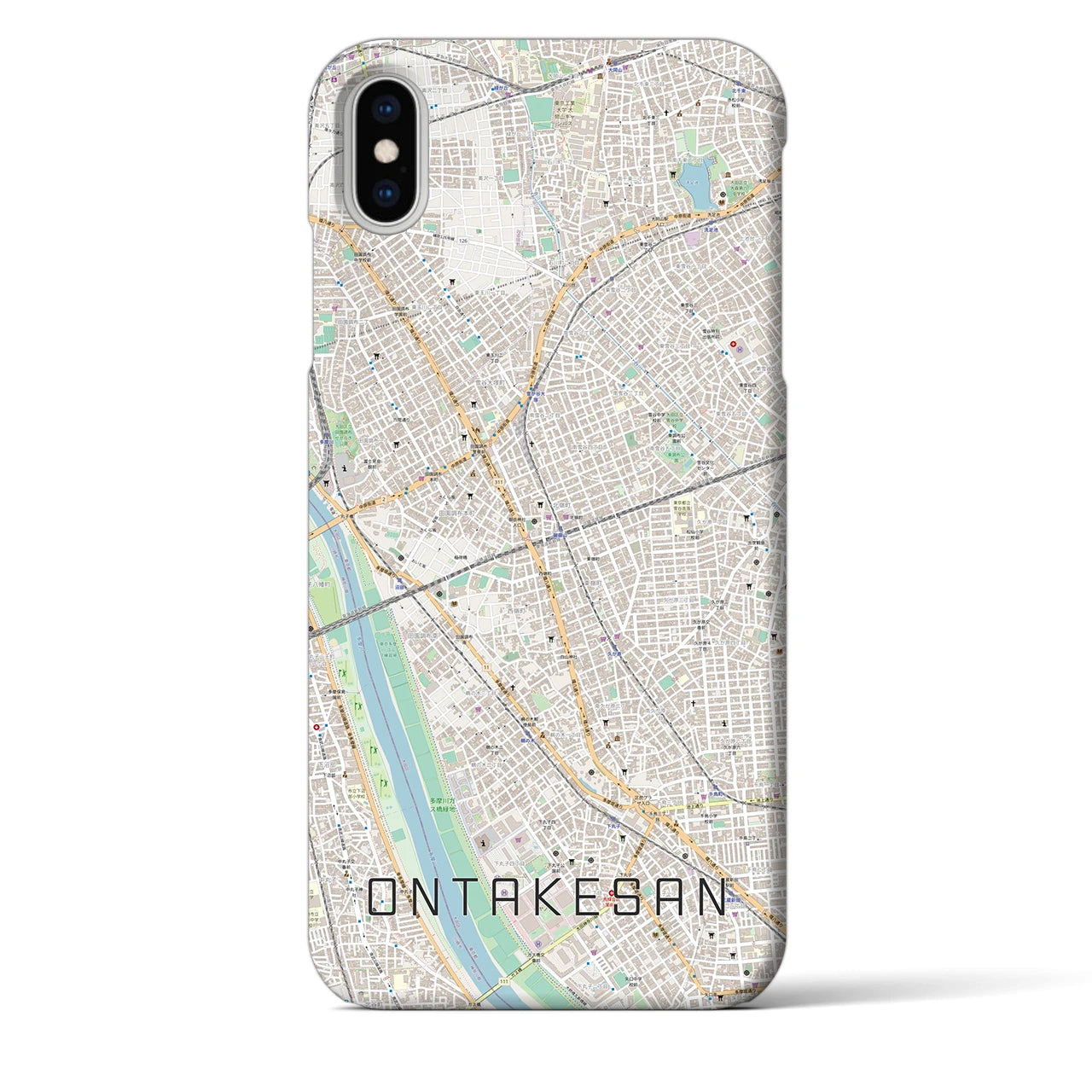 【御嶽山(東京都)】地図柄iPhoneケース(バックカバータイプ)