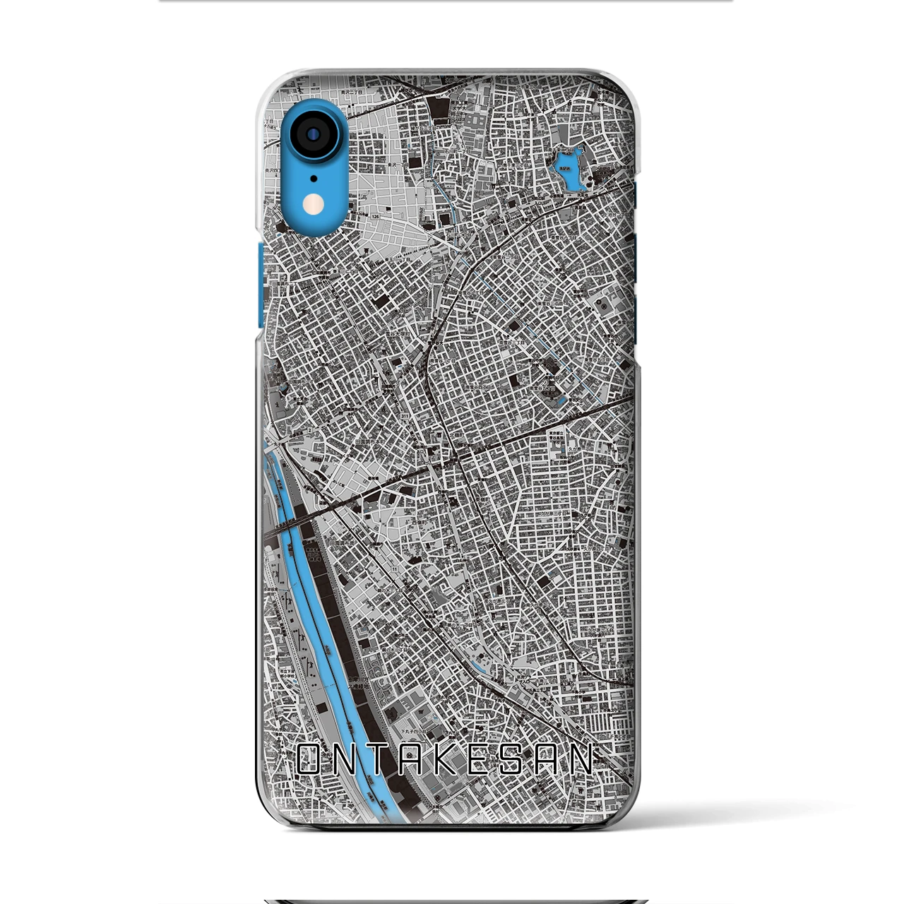 【御嶽山(東京都)】地図柄iPhoneケース(クリアタイプ)