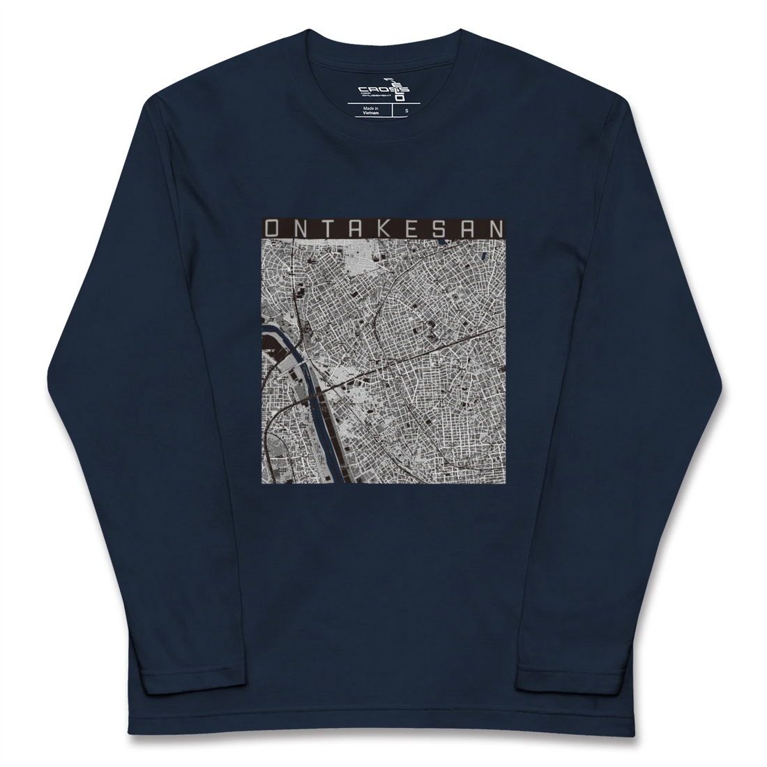 【御嶽山(東京都)】地図柄ロングスリーブTシャツ