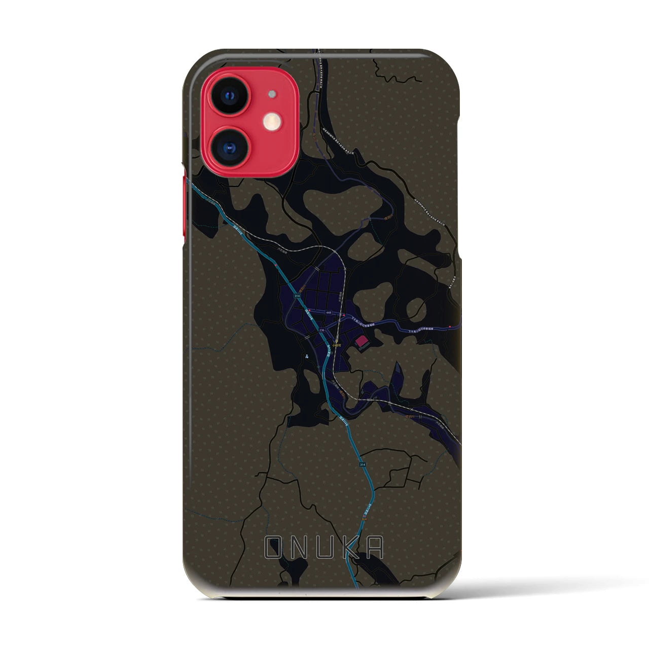 【小奴可(広島県)】地図柄iPhoneケース(バックカバータイプ)
