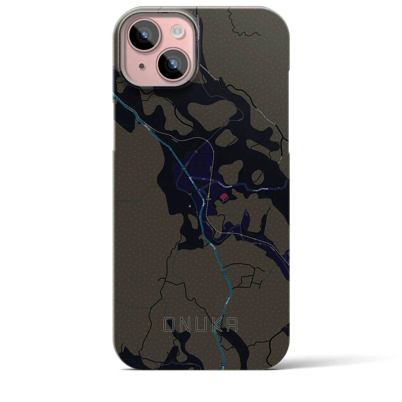 【小奴可(広島県)】地図柄iPhoneケース(バックカバータイプ)