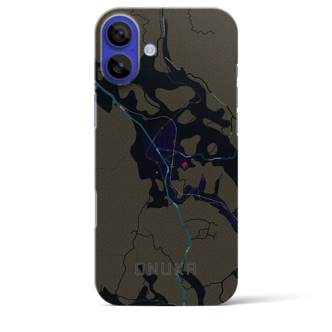 【小奴可(広島県)】地図柄iPhoneケース(バックカバータイプ)