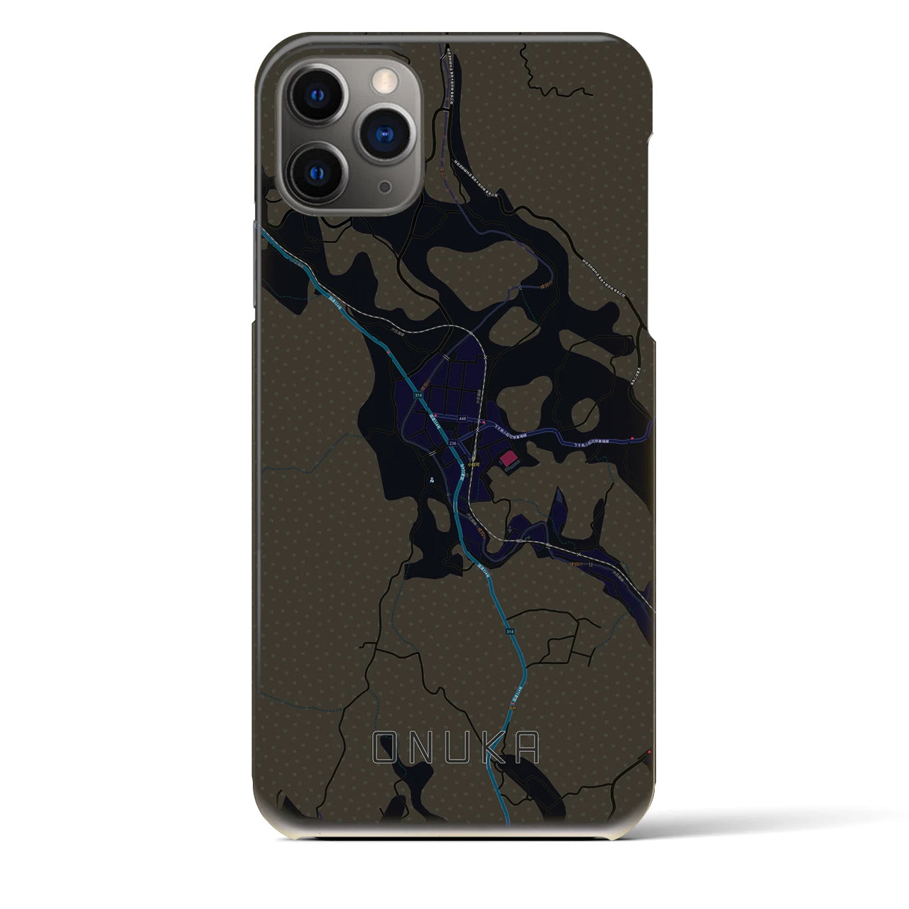 【小奴可(広島県)】地図柄iPhoneケース(バックカバータイプ)