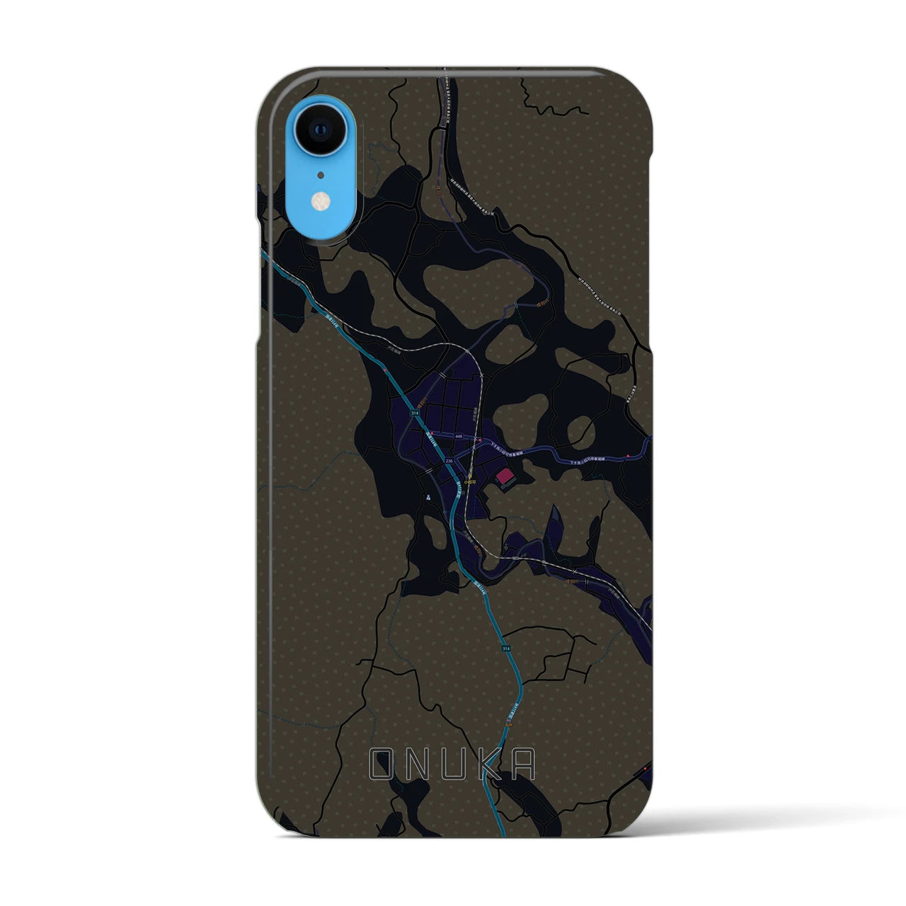 【小奴可(広島県)】地図柄iPhoneケース(バックカバータイプ)