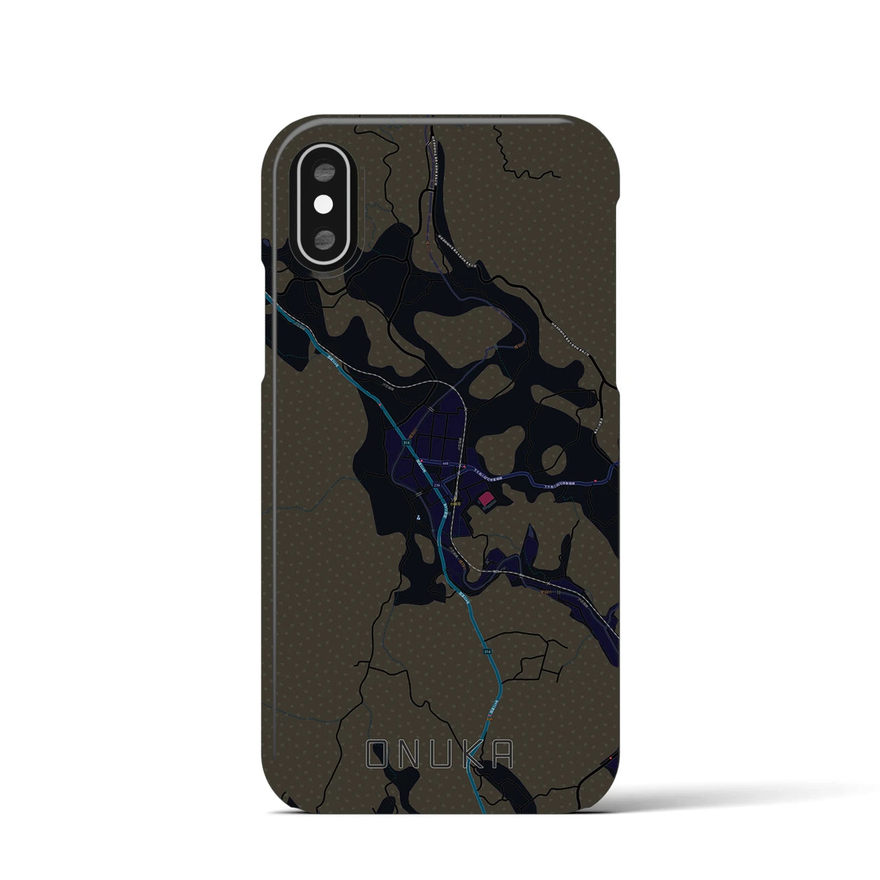 【小奴可(広島県)】地図柄iPhoneケース(バックカバータイプ)