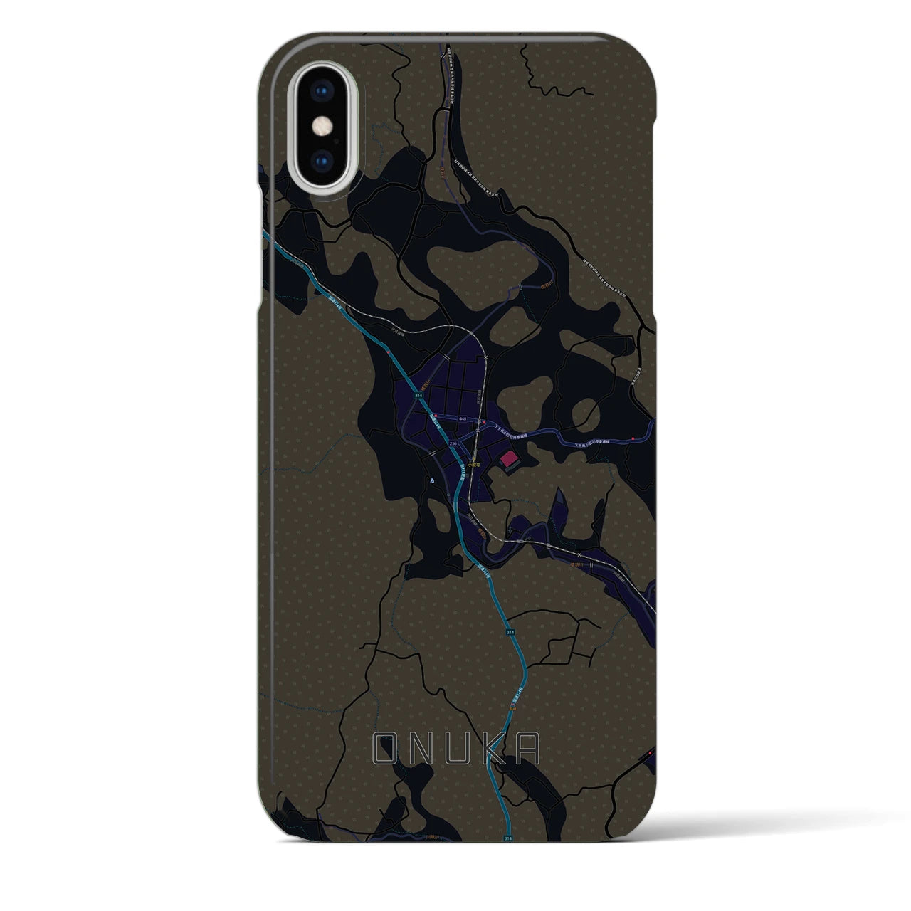【小奴可(広島県)】地図柄iPhoneケース(バックカバータイプ)