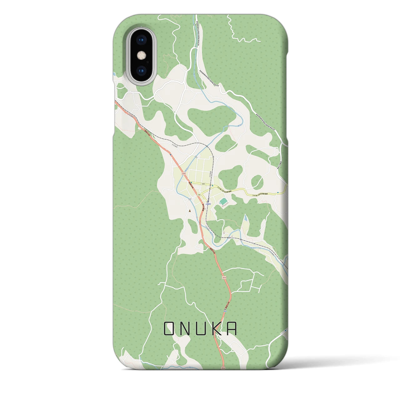 【小奴可(広島県)】地図柄iPhoneケース(バックカバータイプ)